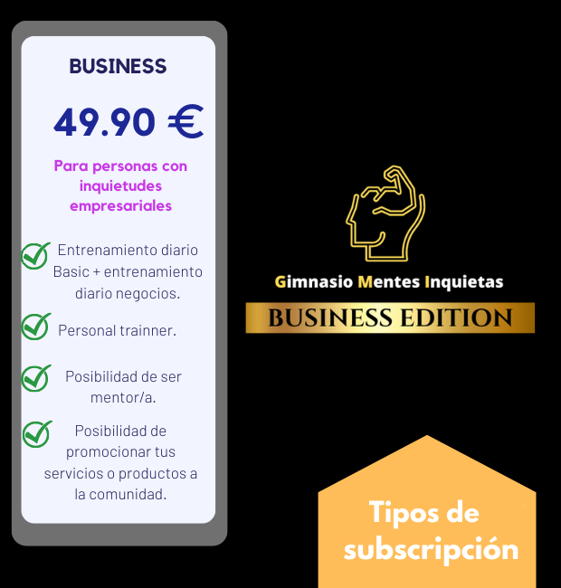 suscripcion business gimnasio mobile